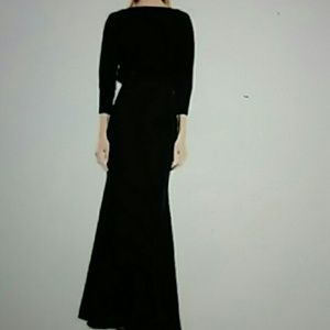 Badgley Mischka Black Blouson Dress  Size 6 Tall